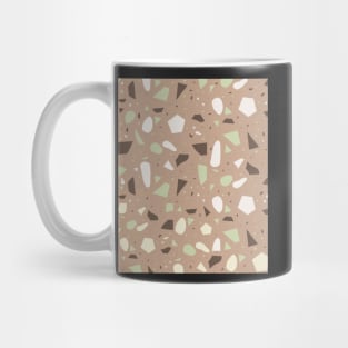 Seamless Pastel  Blue and Black Terrazzo Pattern Mug